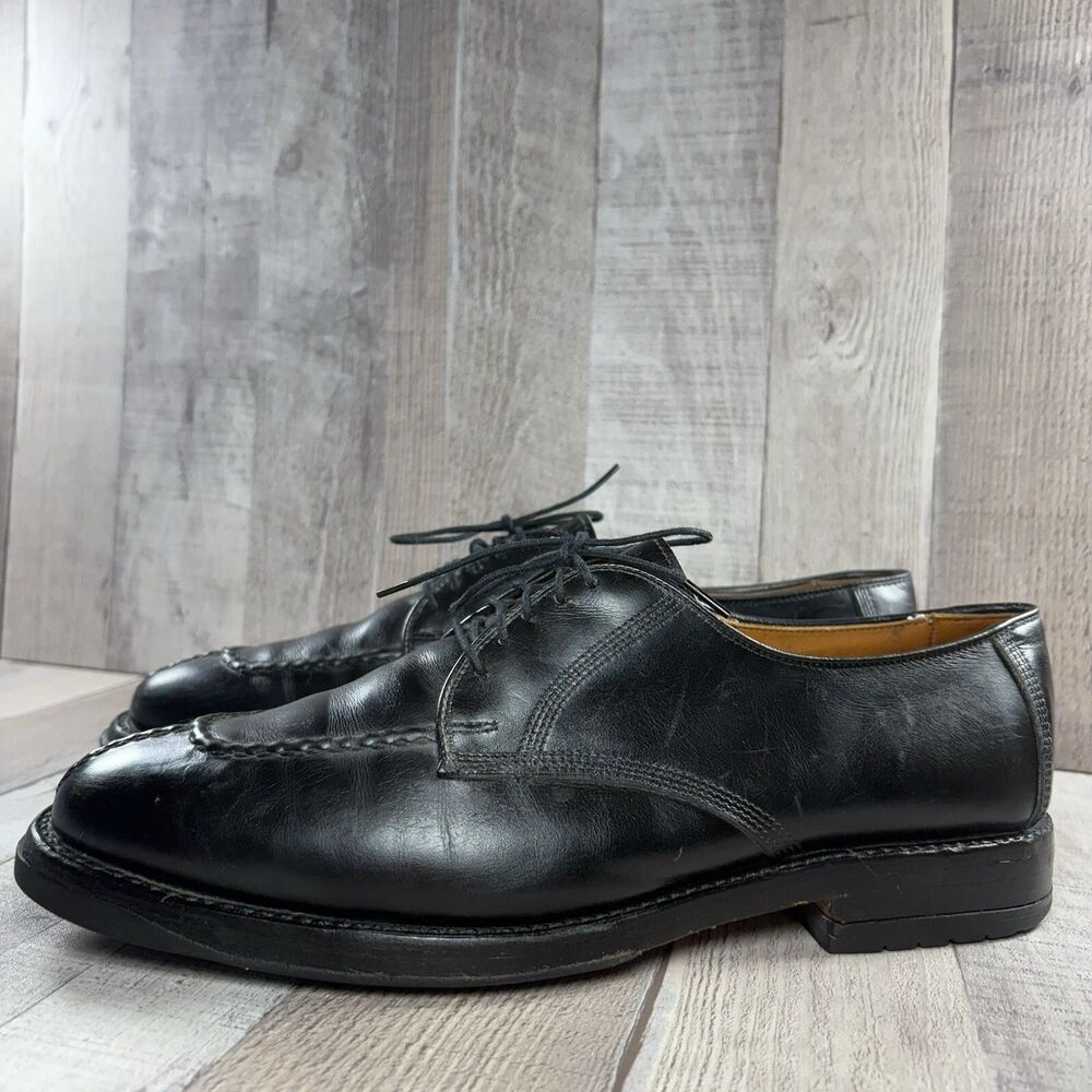 Allen Edmonds Dellwood Mens Size 9 Derby Dress Shoes Leather Oxford Vibram Black